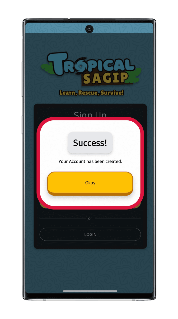 Account Created Confirmation